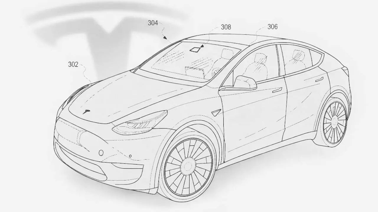 Patente Tesla parabrisas inteligente