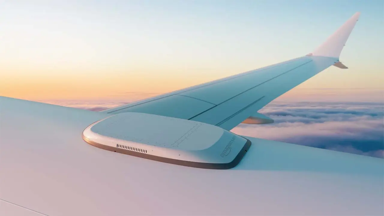 Antena Amazon Leo instalada en un avi&oacute;n comercial