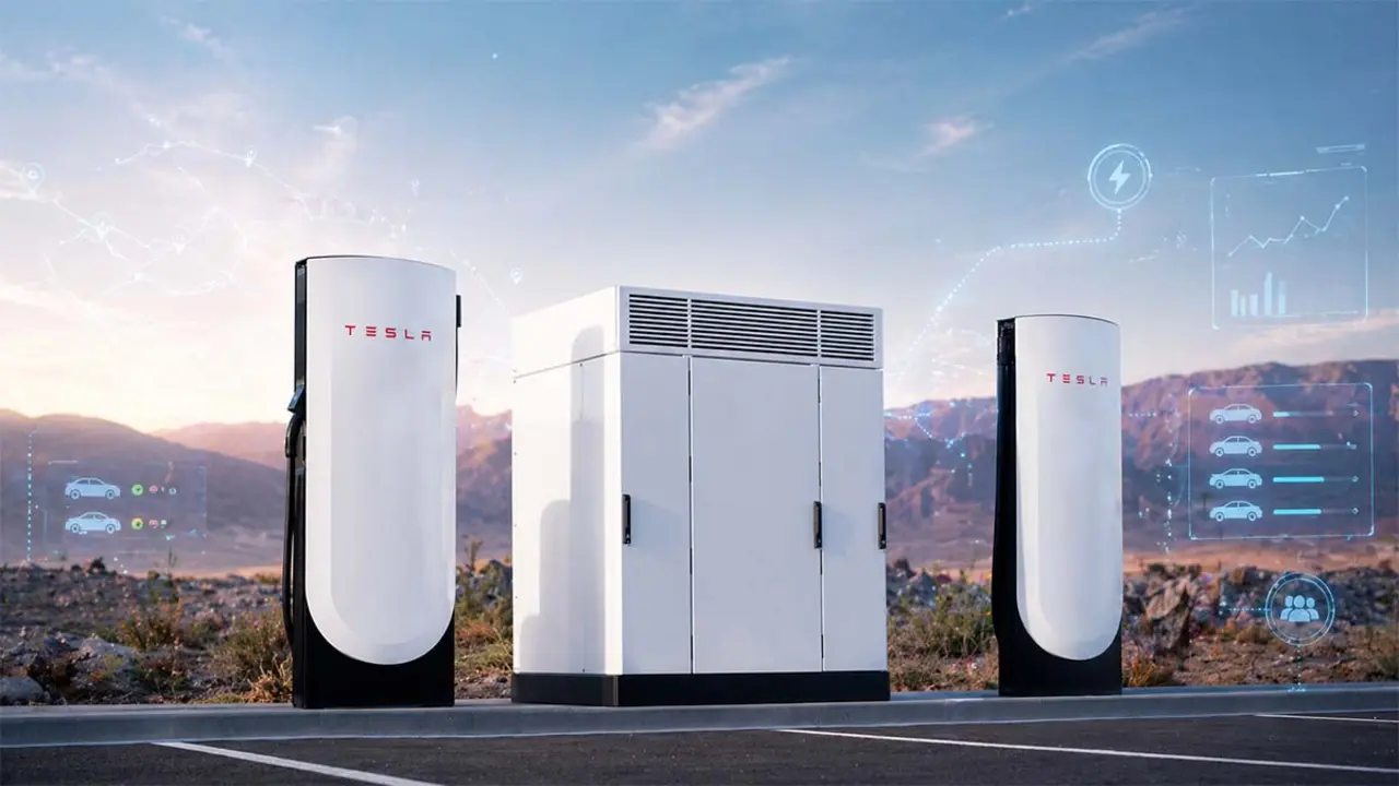Tesla Supercharger con predicci&oacute;n de espera por IA