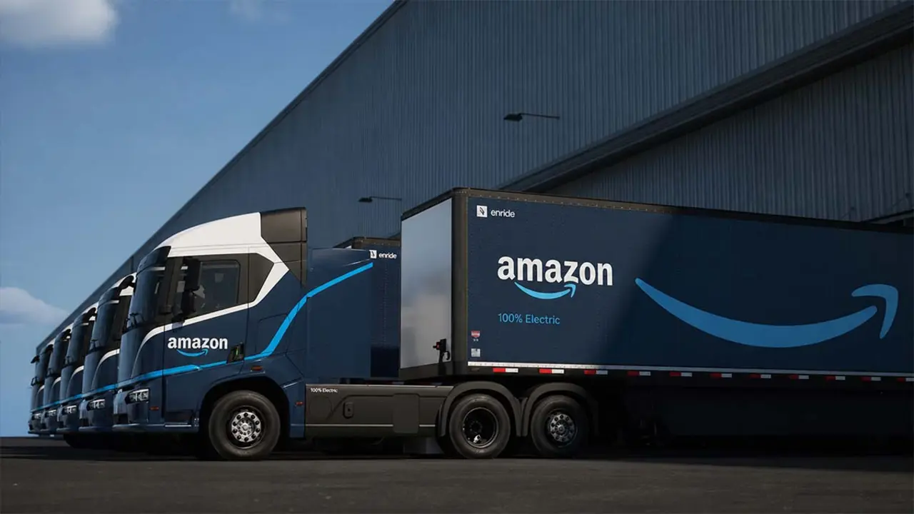 Camiones el&eacute;ctricos de Enride para Amazon