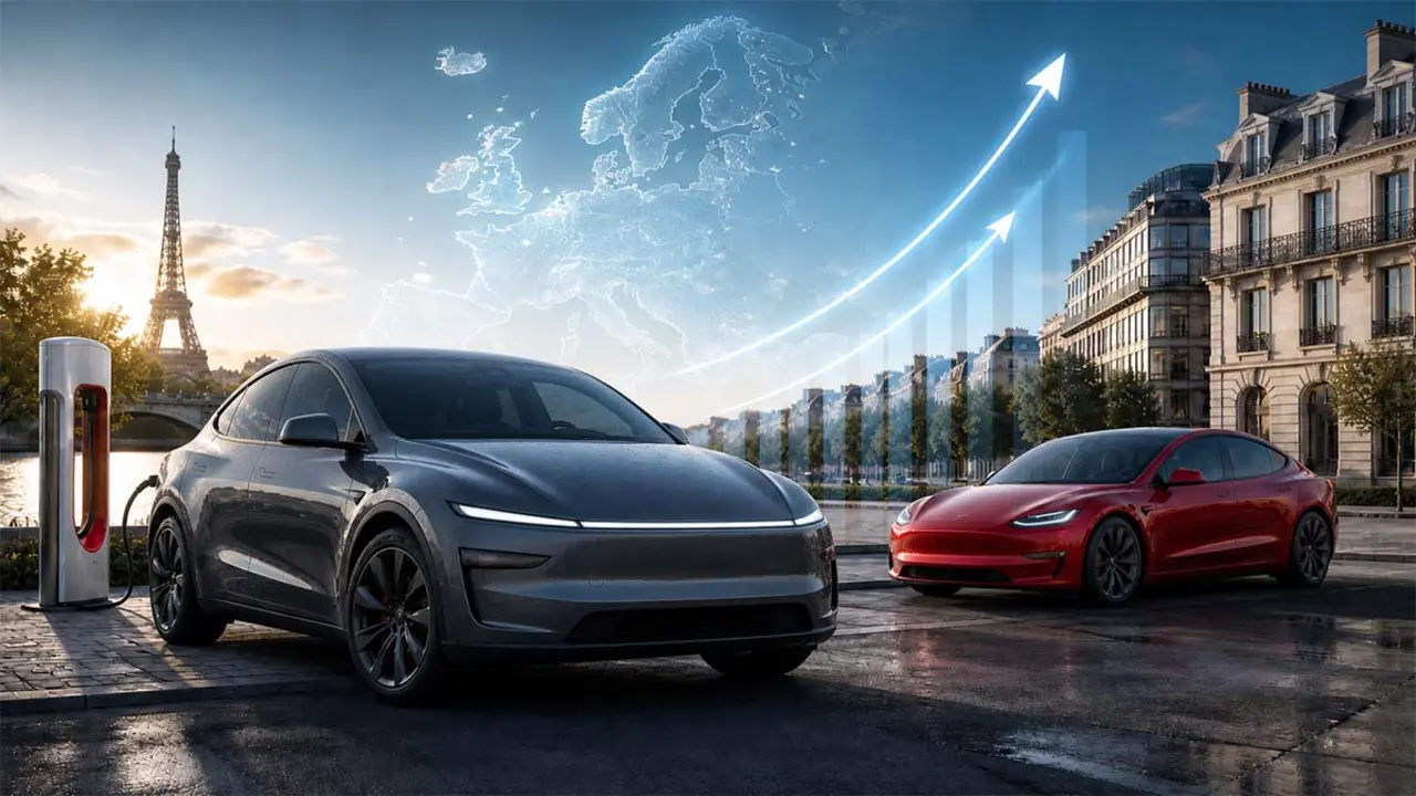 Tesla Model Y y Tesla Model 3 - crecimiento de ventas en Europa en abril 2026