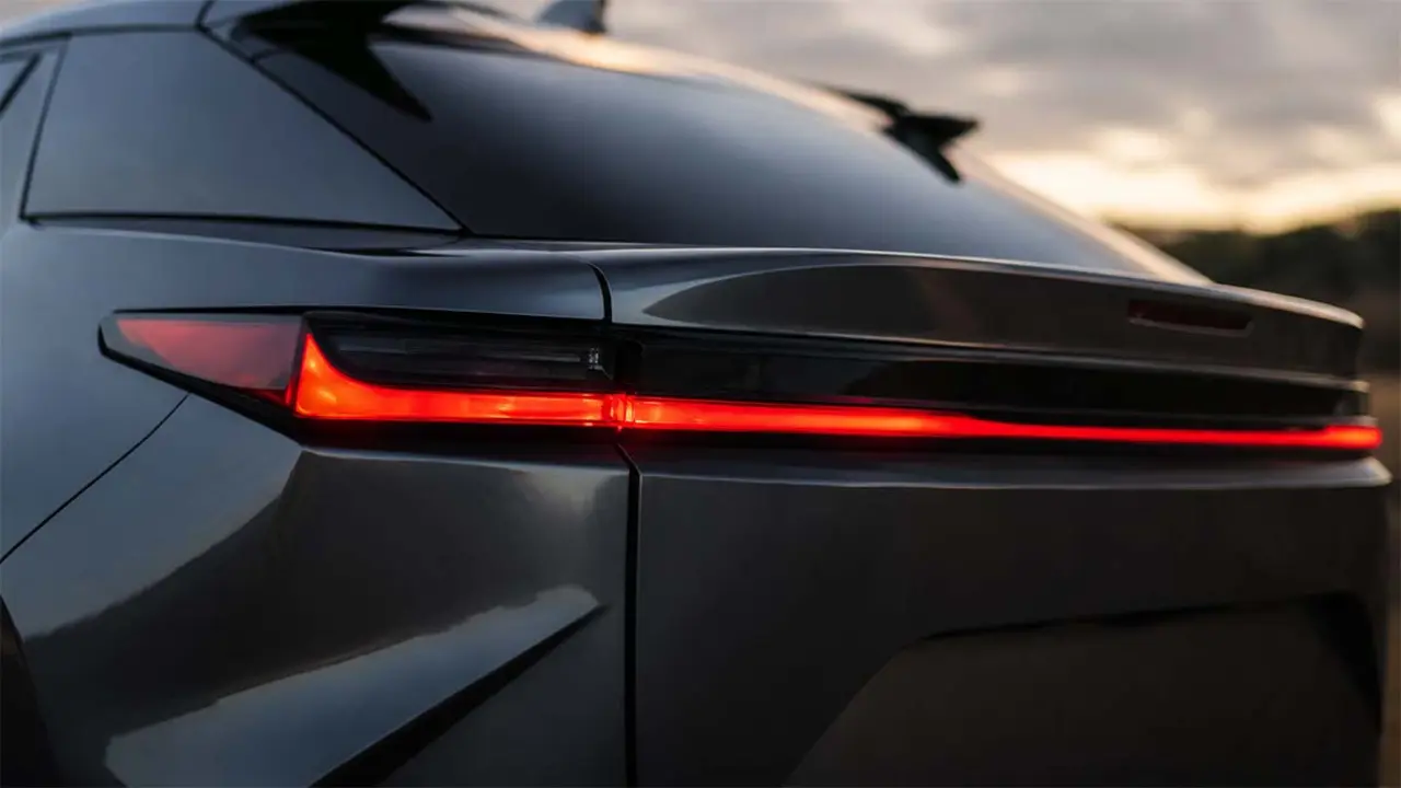 Detalle de la &oacute;ptica del Lexus RZ