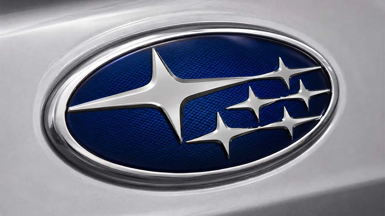 Detalle del logo de Subaru