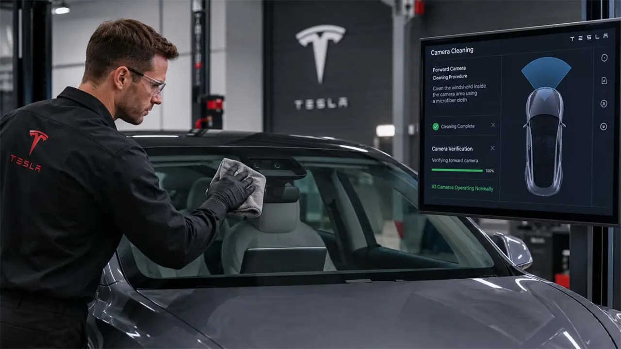 Nuevo modo limpieza de las c&aacute;maras Tesla
