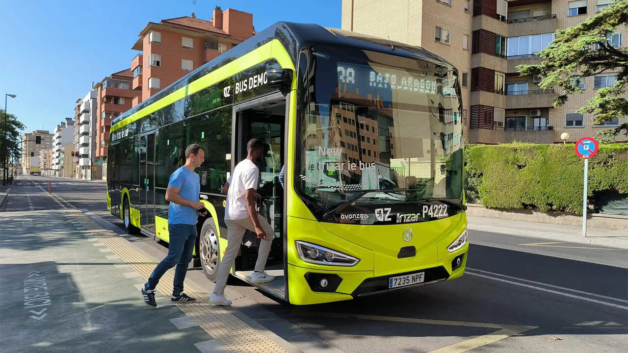Bus el&eacute;ctrico de Irizar en pruebas en Zaragoza
