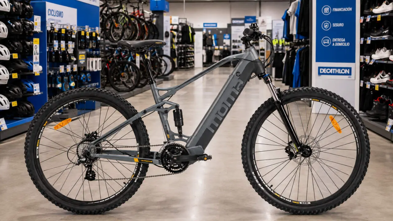 Bicicleta el&eacute;ctrica MOMA Decathlon E-MTB 29'' Full suspensi&oacute;n