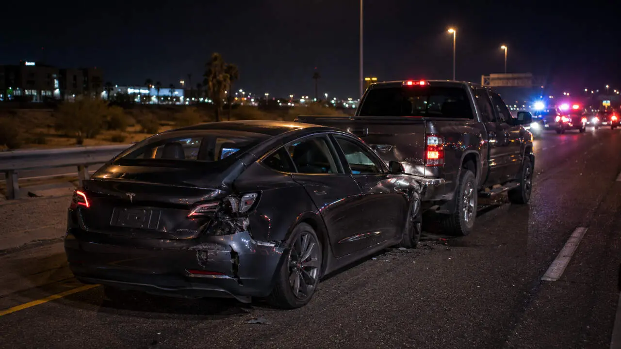 Accidente coche Tesla Model 3