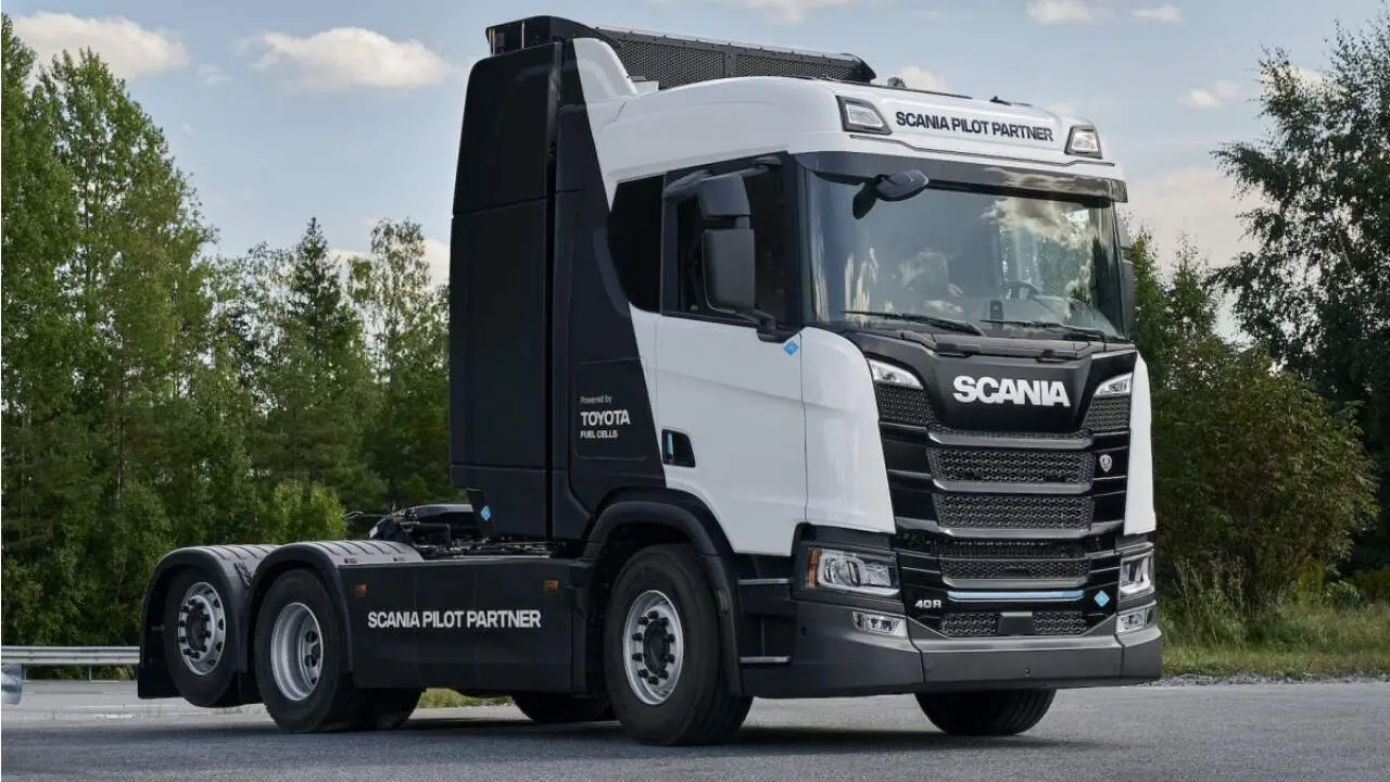 camion Scania con tecnología de hidrógeno de Toyota