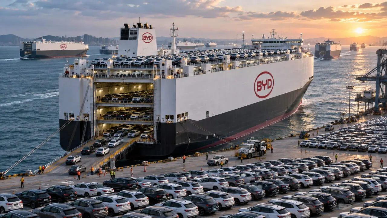 Barcos de BYD para transportar 9.200 coches cada uno
