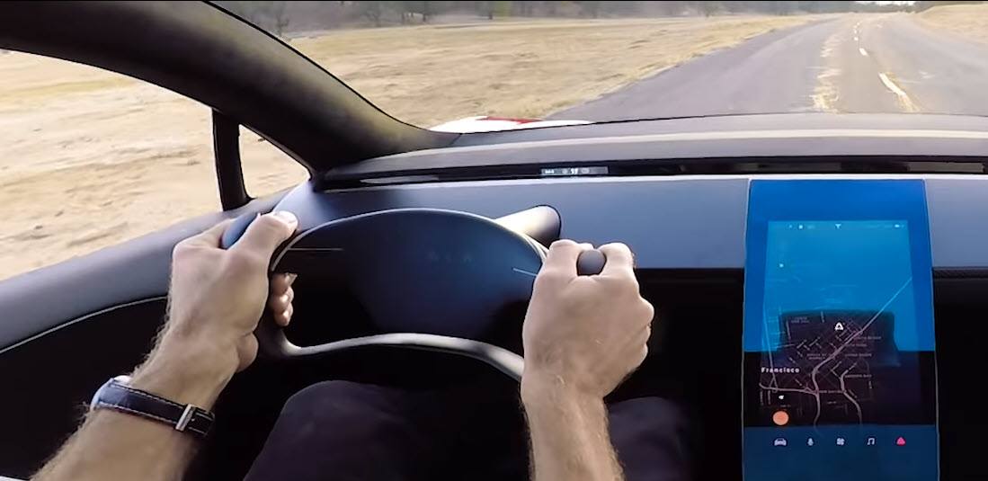 Interior del tesla Roadster