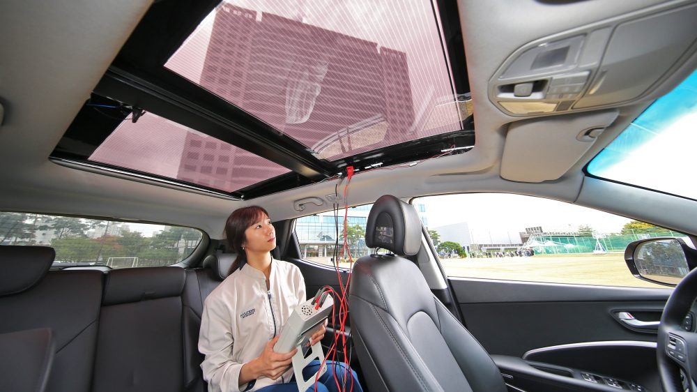 Imagen del techo solar desarrollado por Hyundai y KIA