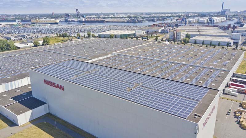 Techo Solar más grande de Europa situado en la fábrica de Nissan