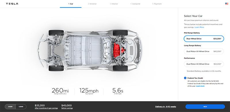 Tesla Model 3 Mid Range