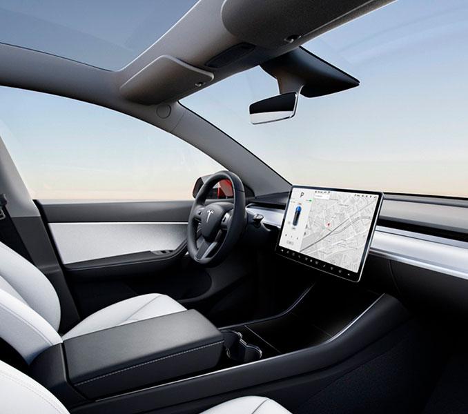 Foto del interior del Tesla Model Y
