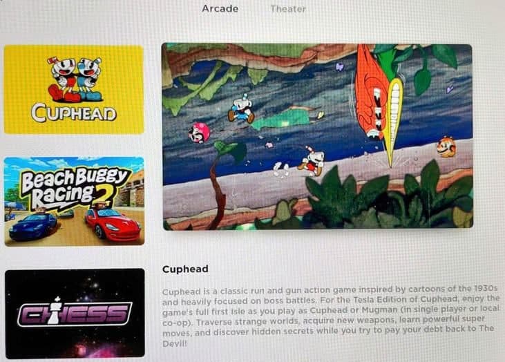 Tesla-version-software-10-cuphead