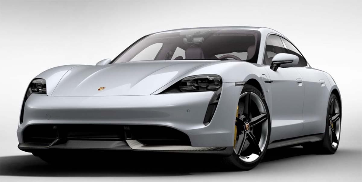 Porsche Taycan en Ice Grey