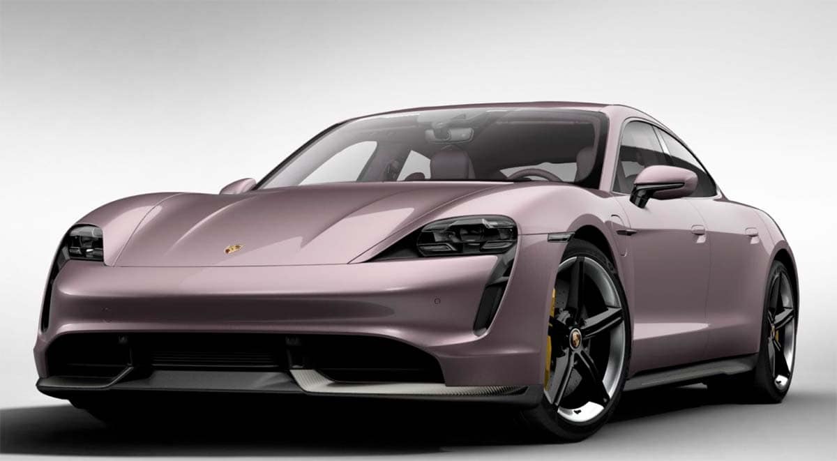 Porsche Taycan en Frozenberry