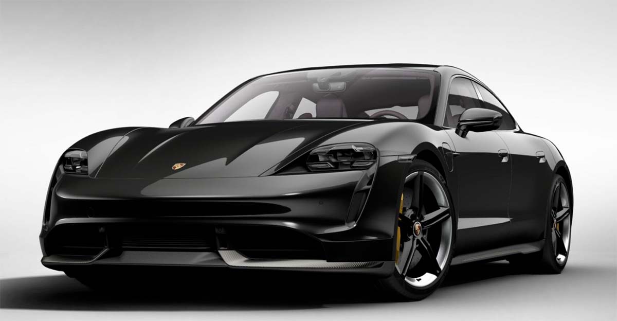 Porsche Taycan en Volcano Grey