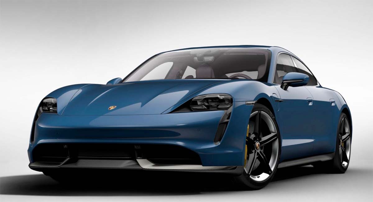 Porsche Taycan en Neptune Blue