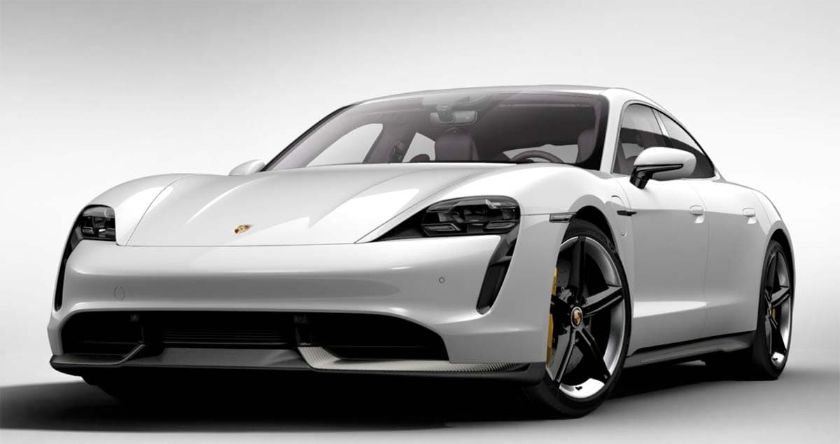 Porsche Taycan en blanco
