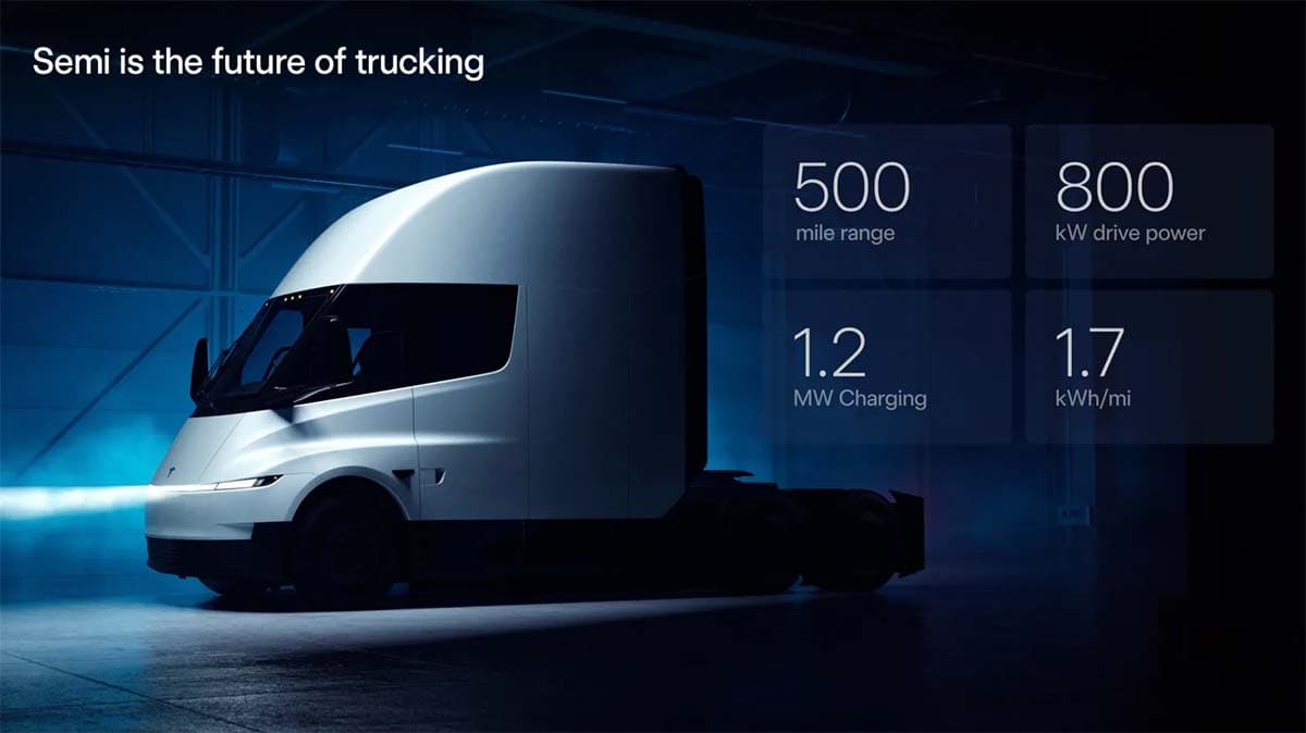 Datos del Tesla Semi
