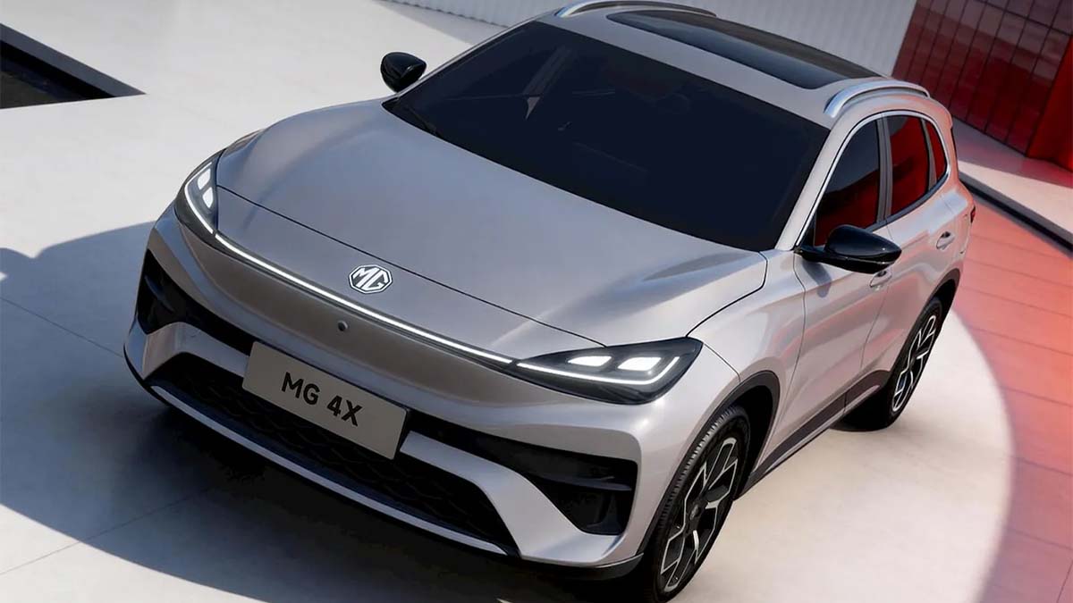 Coche eléctrico MG 4X con diseño moderno y aerodinámico, destacado por su tecnología de batería semi.