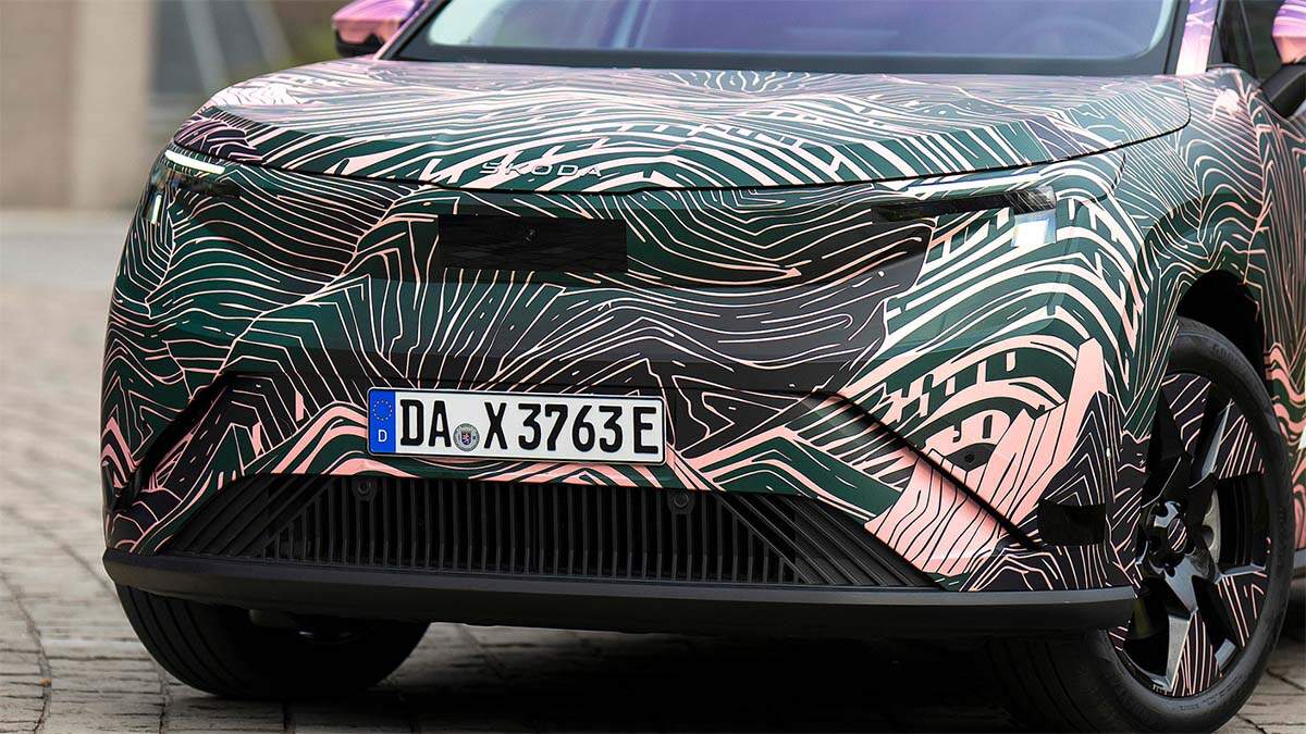 Detalle de la parte frontal del Skoda Peaq