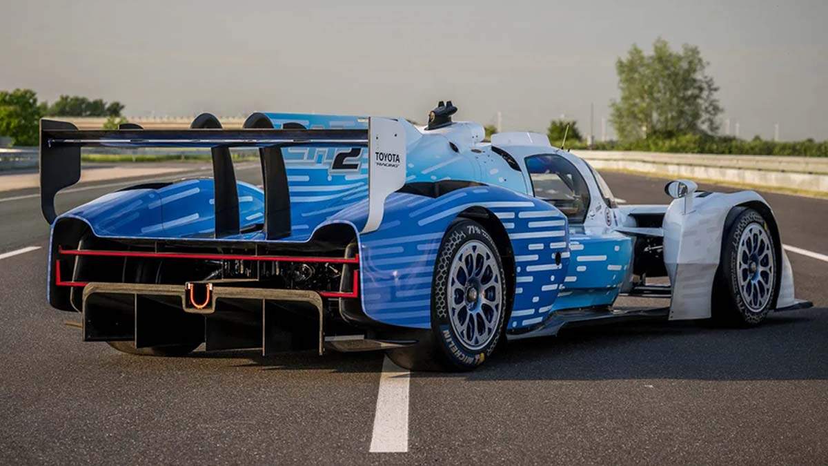 Vista trasera del Toyota TR LH2 Racing Prototype