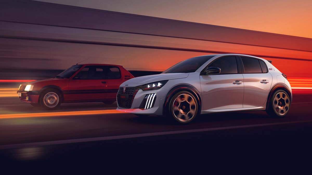 Nuevo Peugeot e-208 GTI frente al mítico e-205 GTI