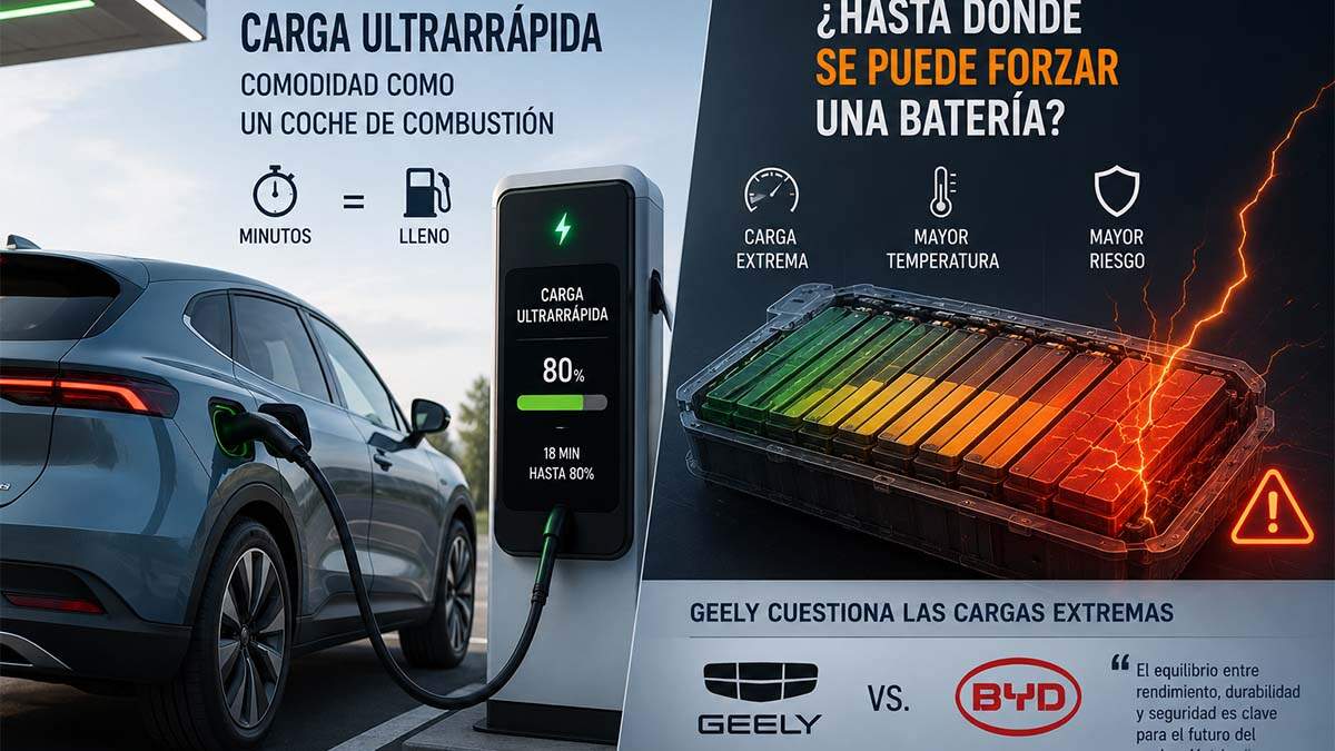Geely cuestiona la carga ultrarrápida de BYD: el límite oculto de las baterías eléctricas