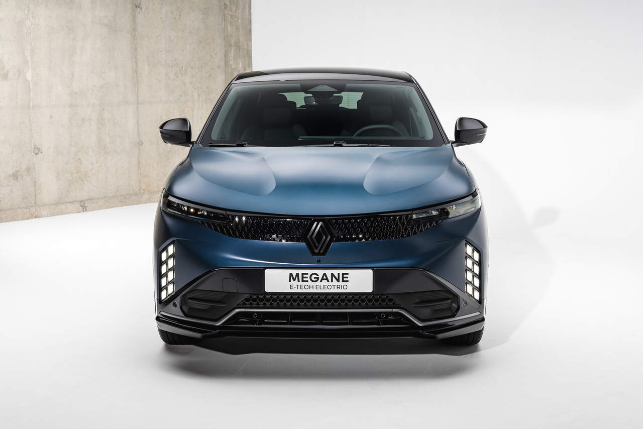 Frontal del Renault Megane E-tech 2026