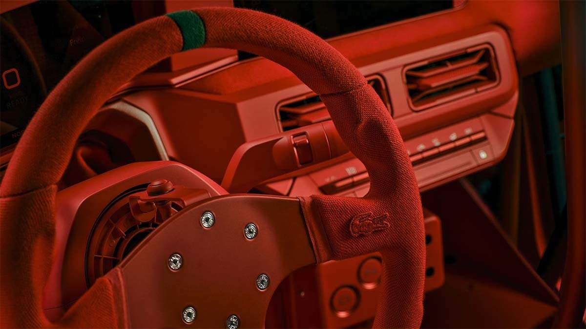 Detalle del interior del Alpine Lacoste A290 Rallye