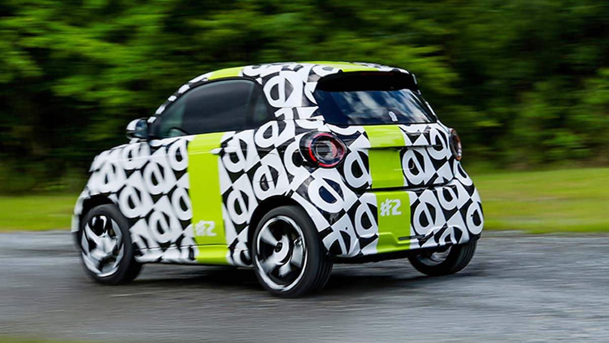 smart #2 camuflado - vista parte trasera