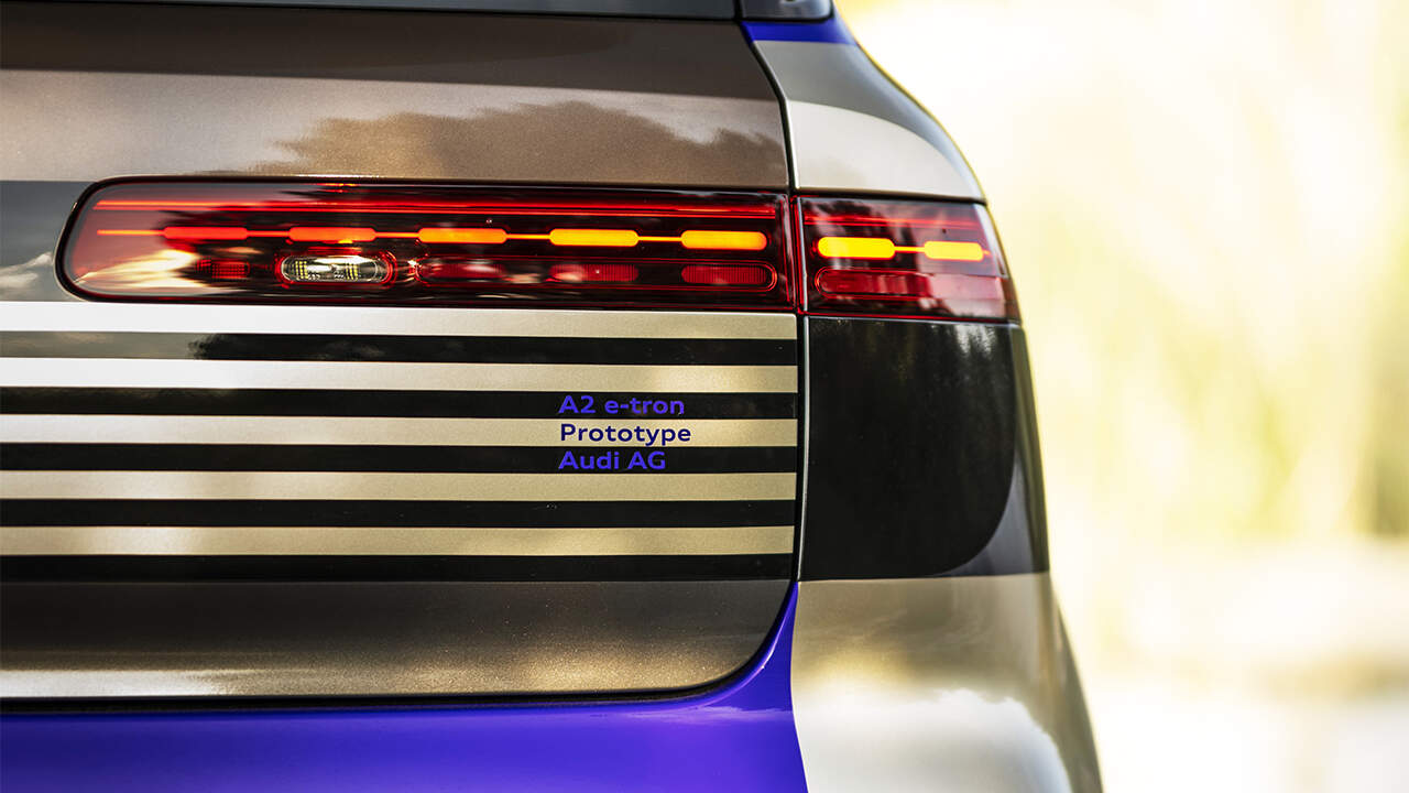 Detalla parte trasera del Audi A2 e-Tron