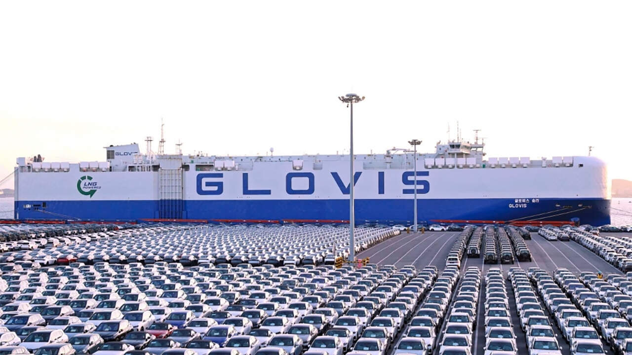 El Glovis Nova tiene capacidad para transportar más de 10.000 coches