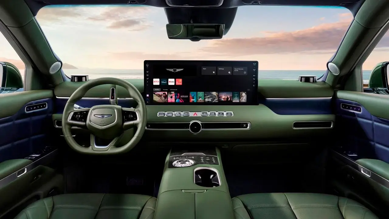 Genesis GV90 - interior color verde